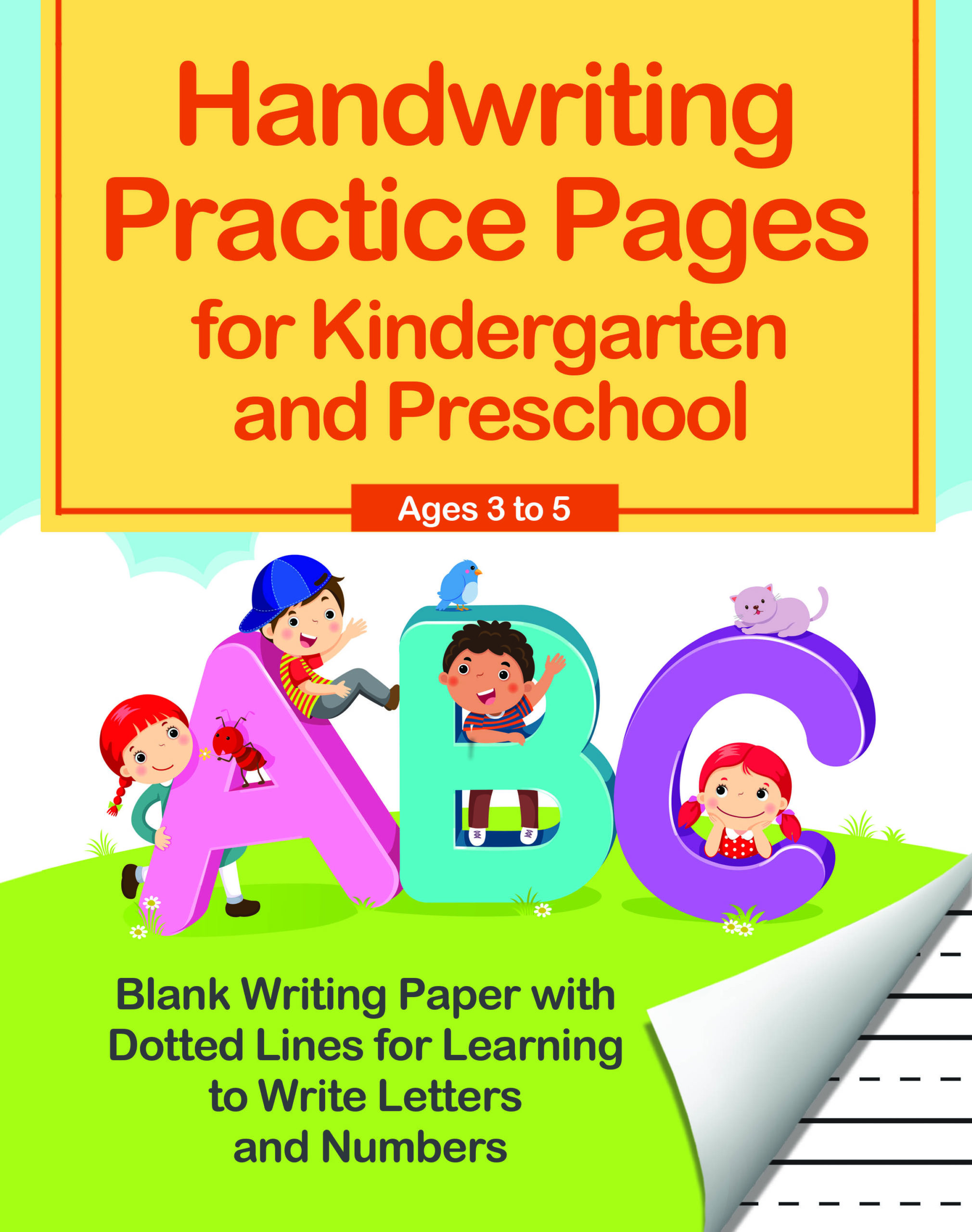 Kindergarten writing paper with lines Writing Paper for kids: handwriting  practice books for kids, practice writing letters for kids, handwriting  with (Paperback)
