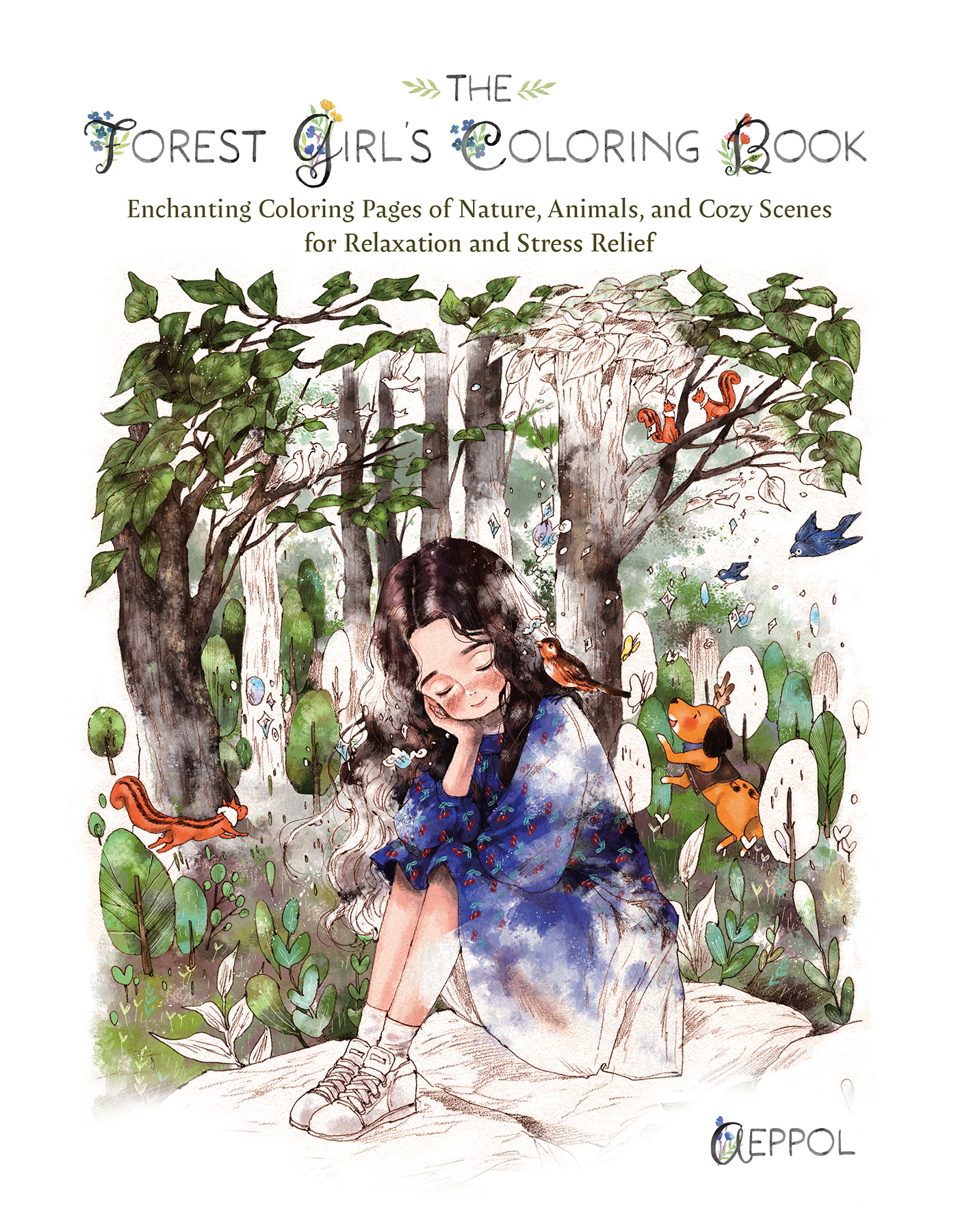 Forest Girl's Coloring Book
