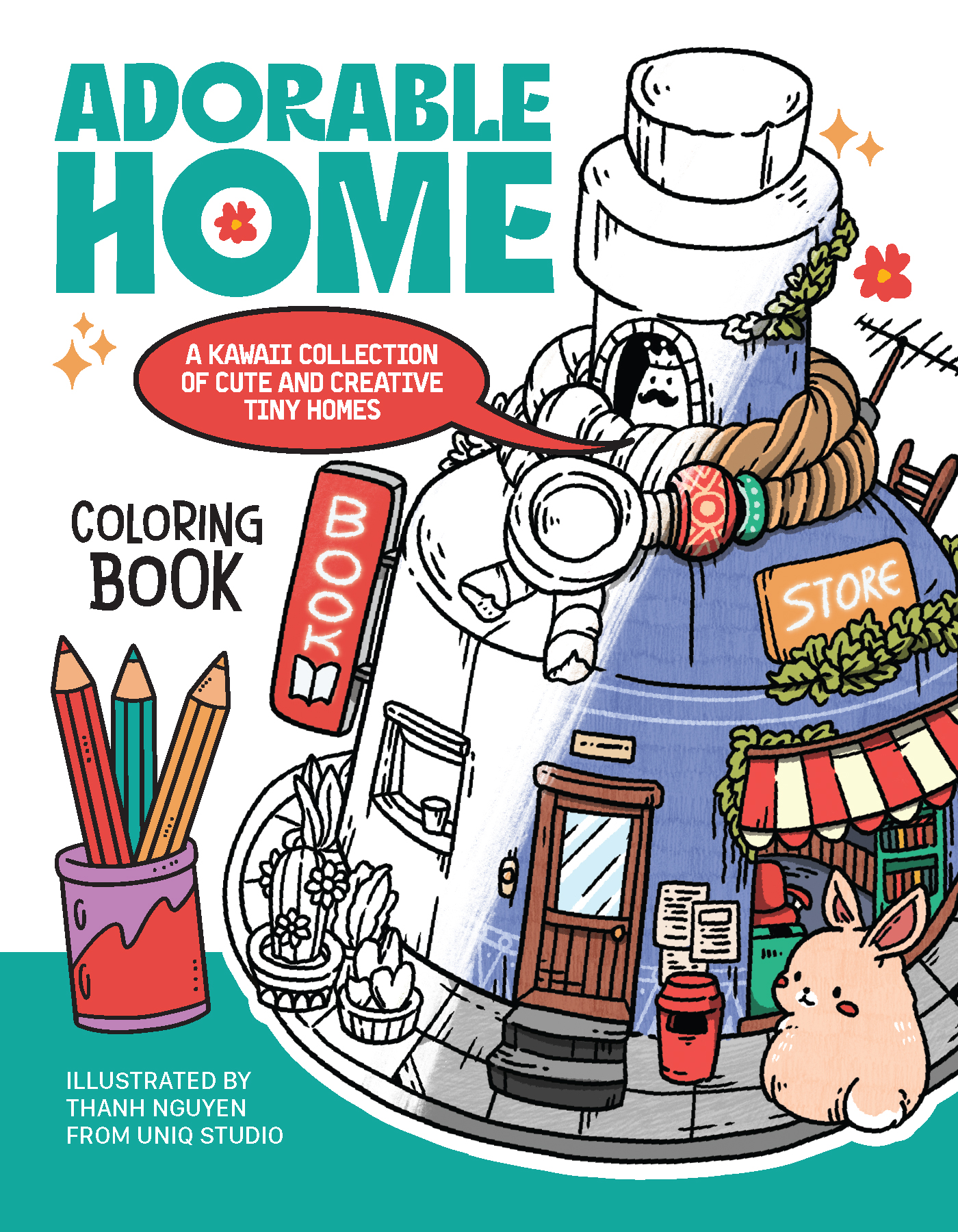 Adorable Home Coloring Book-front.indd