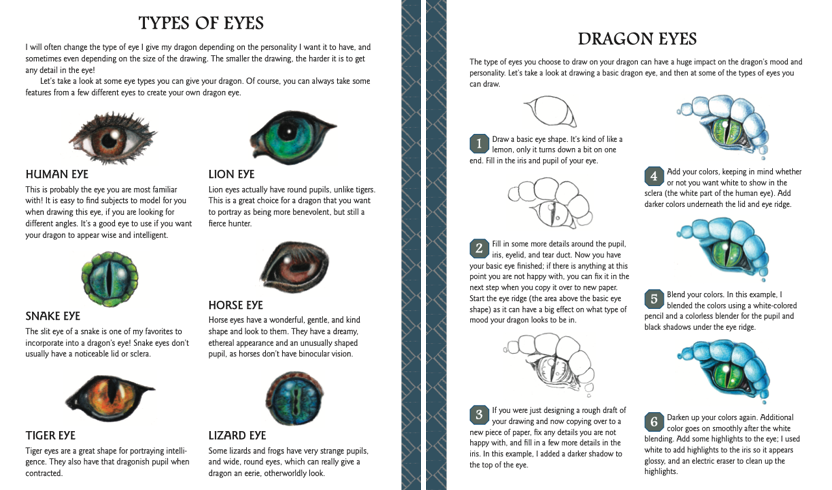 How to draw dragon eyes