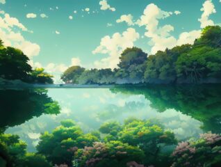 Fantasy,Nature,Environment,Upside-down,In,Ghibli,Art,Style